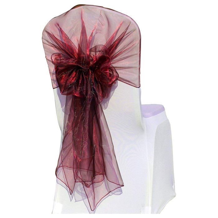 Capuche en organza bordeaux 10 pièces – Image 1