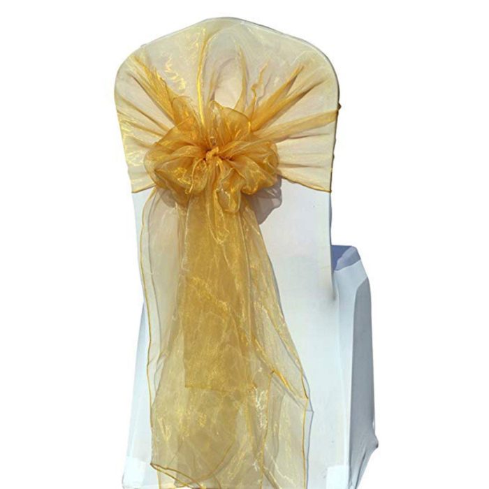 Capuche en organza doré 10 pièces – Image 1