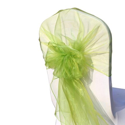 Capuche en organza vert sauge 10 pièces
