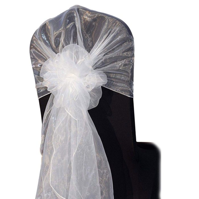 Capuche en organza blanc 10 pièces – Image 1