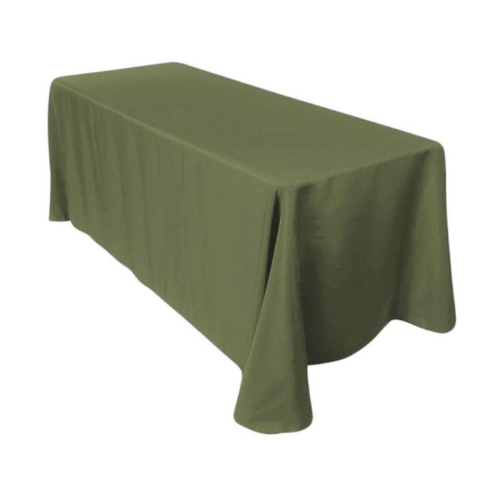 60" x 102" Nappe en polyester vert sauge – Image 1