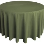 54" Round Sage Green Polyester Tablecloth