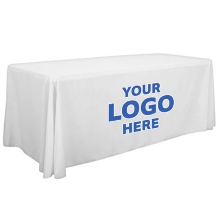 Nappe en polyester avec logo imprimé