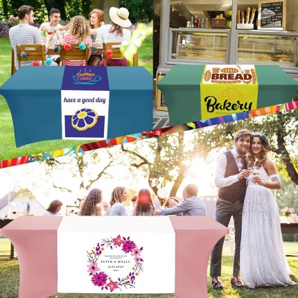Chemin de table personnalisé avec le logo de l'entreprise
