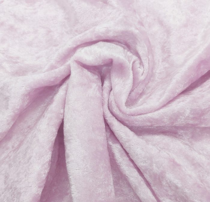 Housse de chaise en velours écrasé rose pâle – Image 1