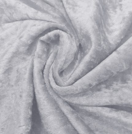 Silver Crushed Velvet Chair Cover