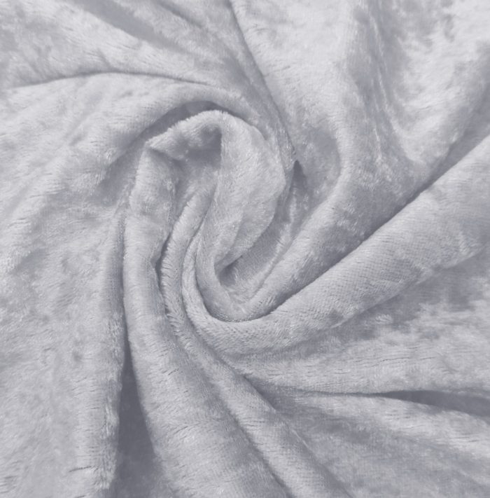 Silver Crushed Velvet Chair Cover - Image 1