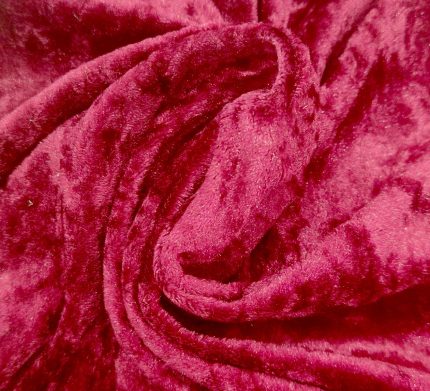 Wine Crushed Velvet Chair Cover