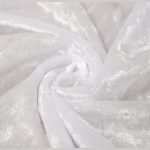 White Crushed Velvet Fabric 1m